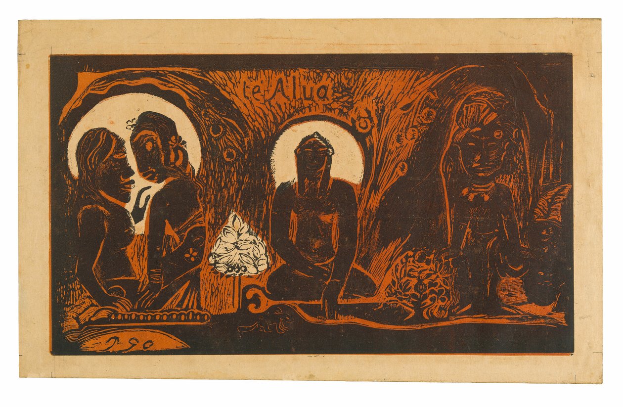 Te atua (Guden), fra Noa Noa-suiten av Paul Gauguin