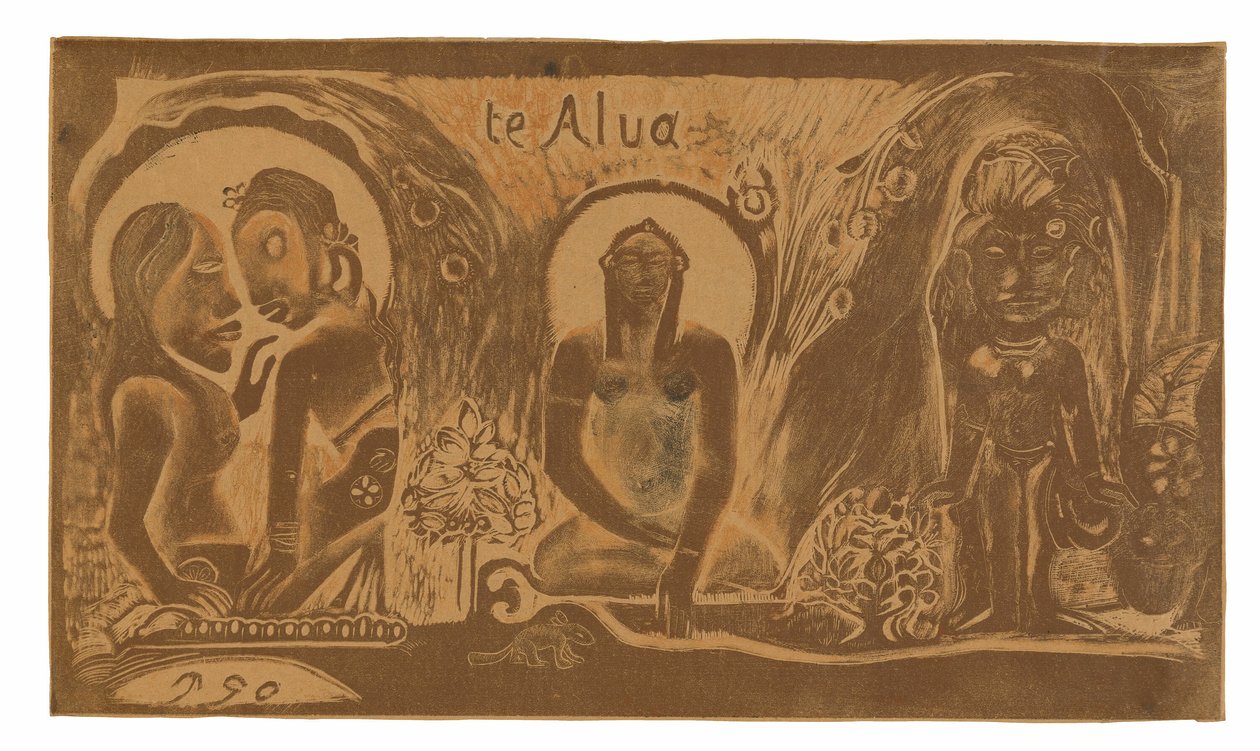 Te atua (Guden), fra Noa Noa-suiten av Paul Gauguin