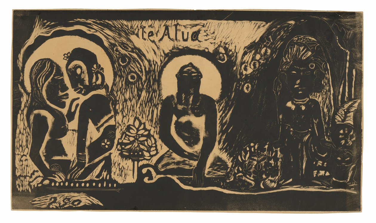 Te atua (Guden), fra Noa Noa-suiten av Paul Gauguin