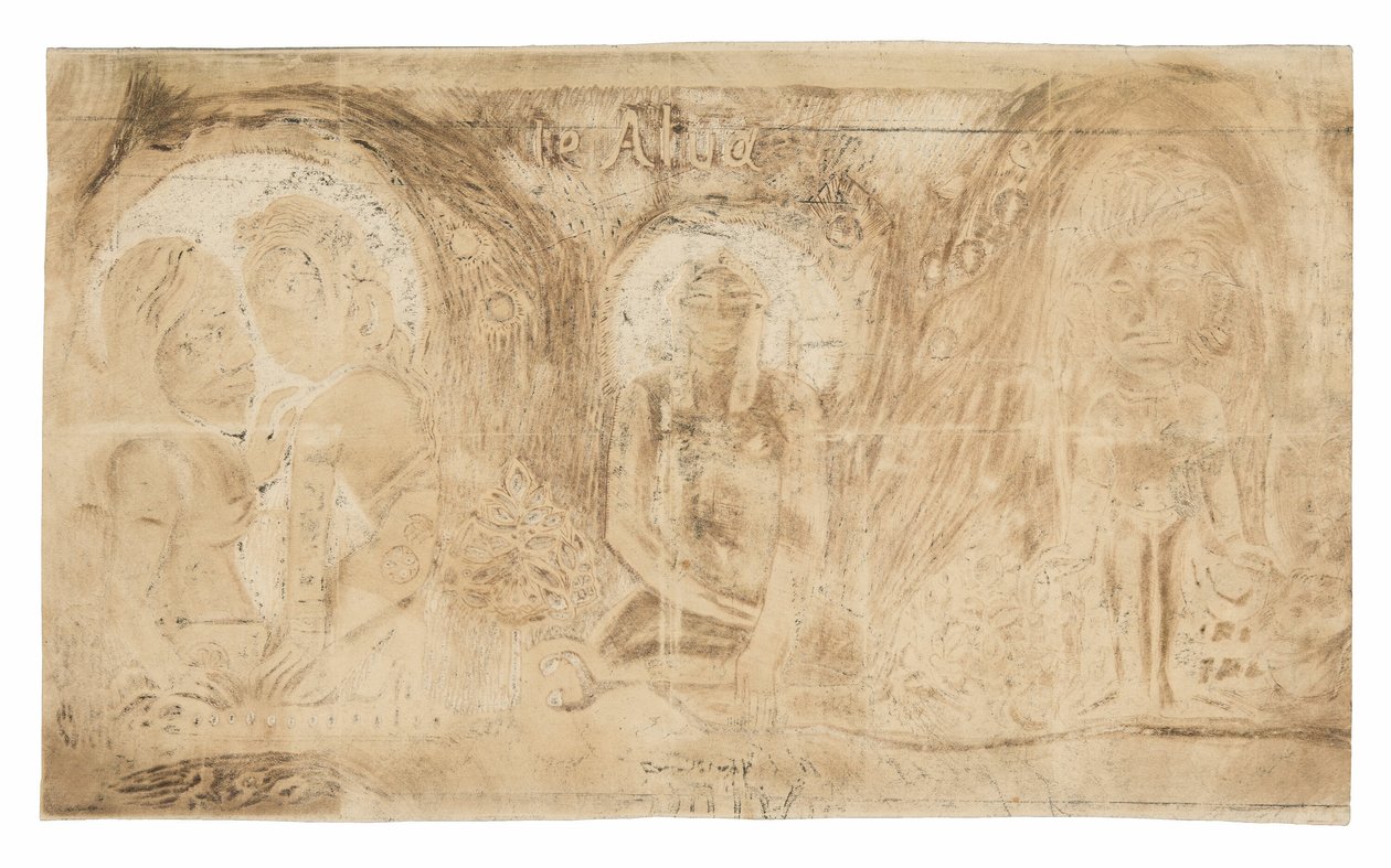 Te atua (Guden), fra Noa Noa-suiten av Paul Gauguin