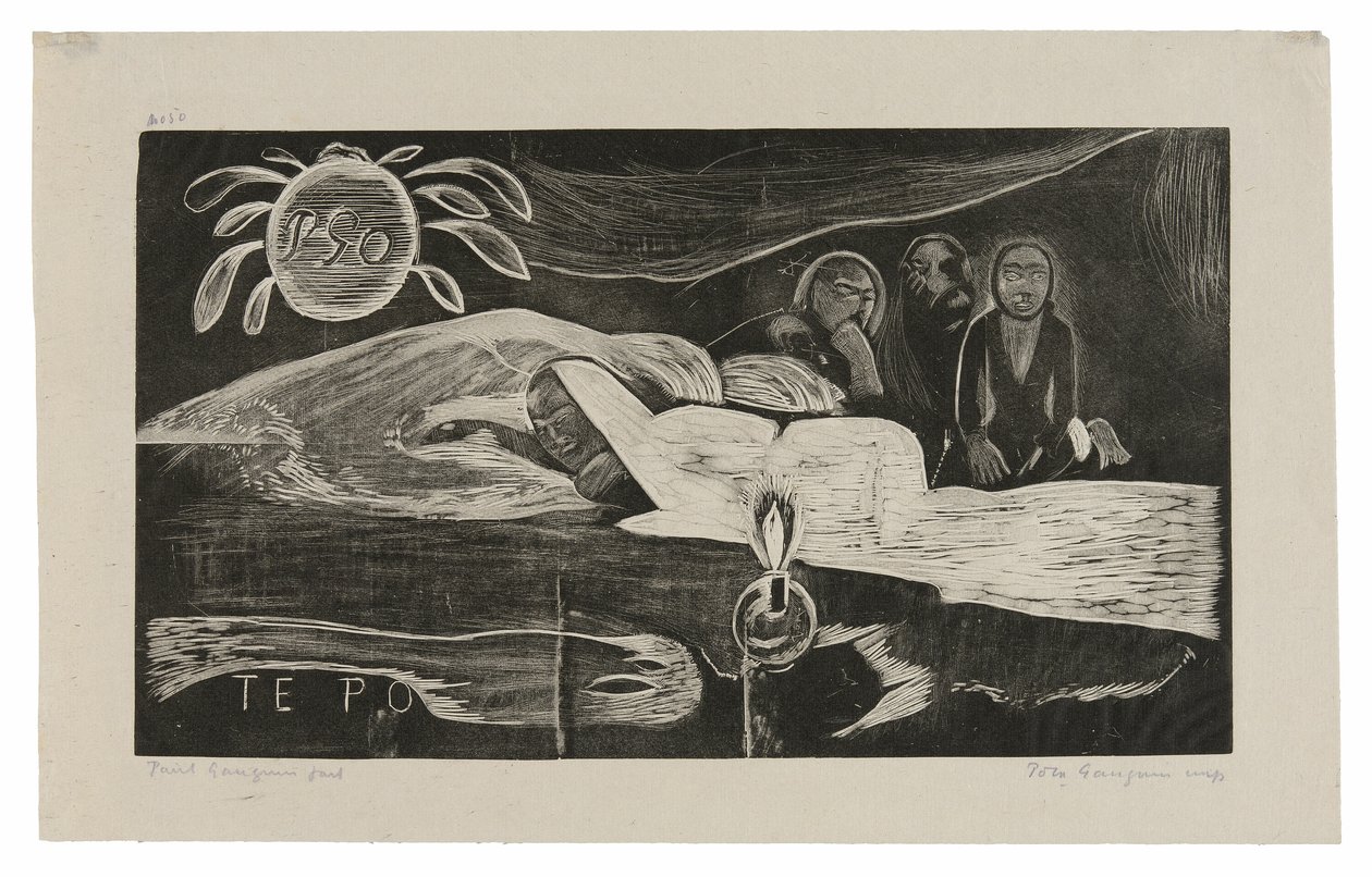 Te po (Natten), fra Noa Noa-suiten av Paul Gauguin