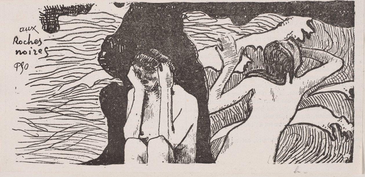 The Black Rocks. av Paul Gauguin