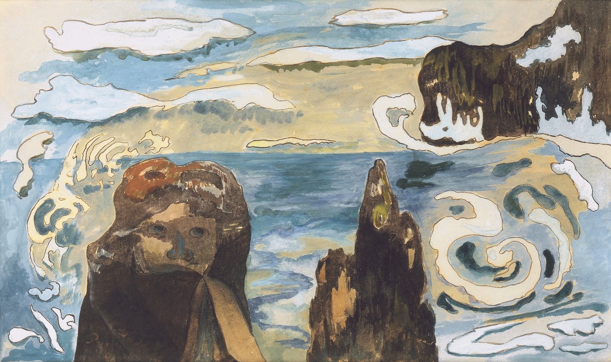 The Black Rocks, 1889 av Paul Gauguin