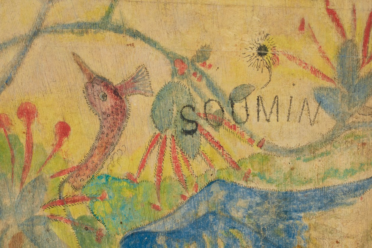 The Blue Ibis, detalj, 1892 av Paul Gauguin