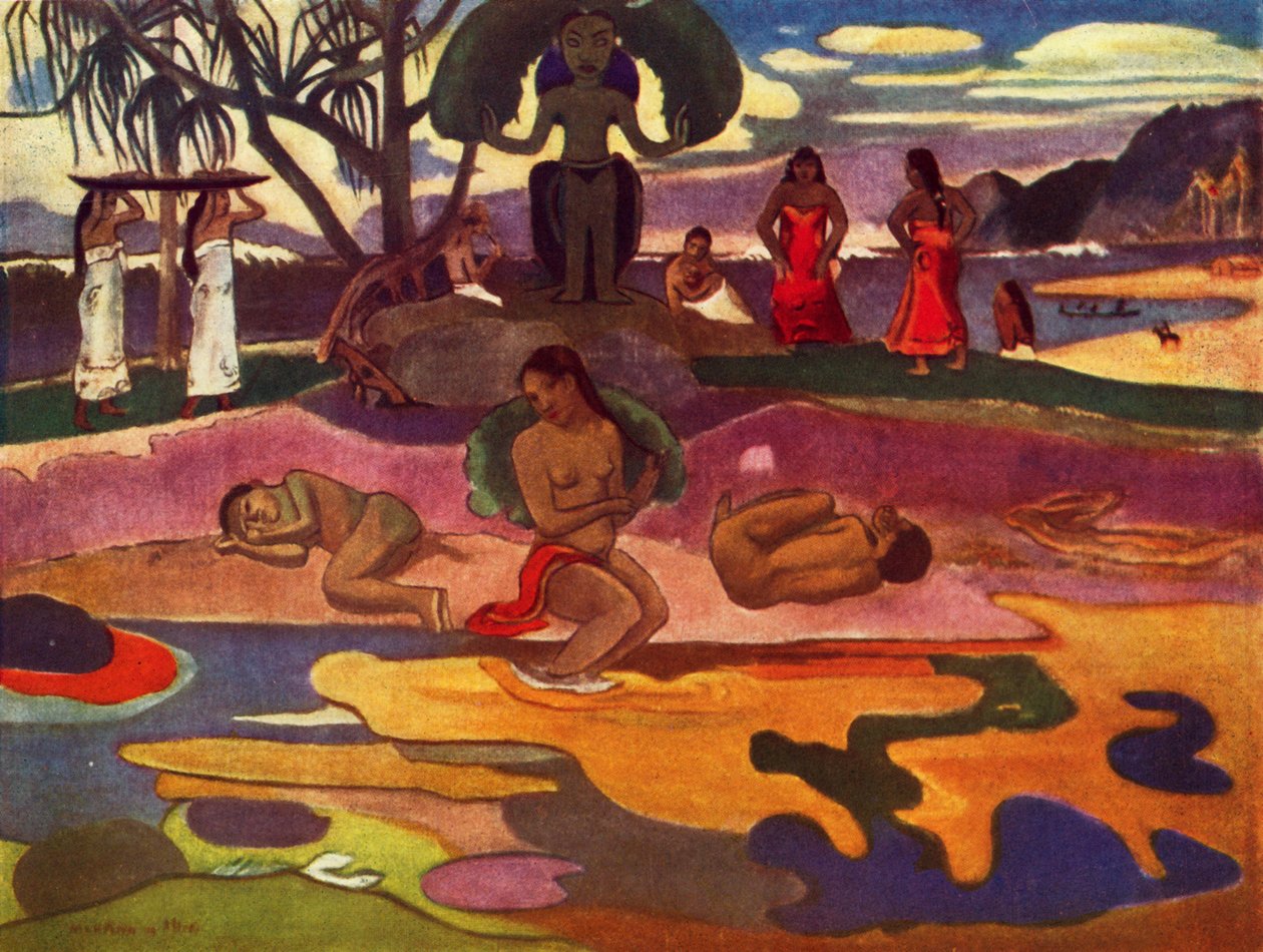 The Day of the God Mahana No Atua, 1936 av Paul Gauguin
