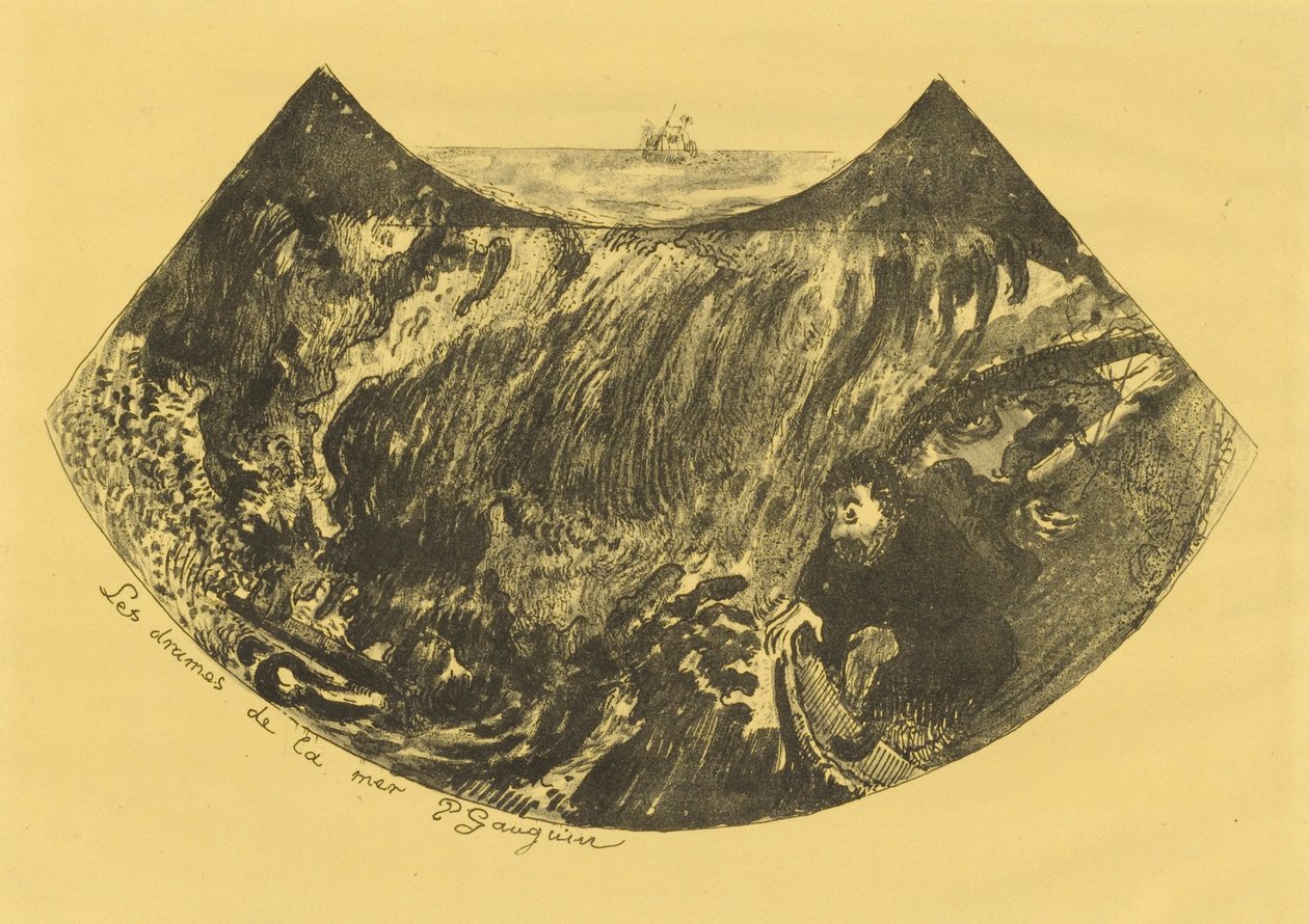 The Dramas of the Sea (En nedstigning i malstrømmen) av Paul Gauguin
