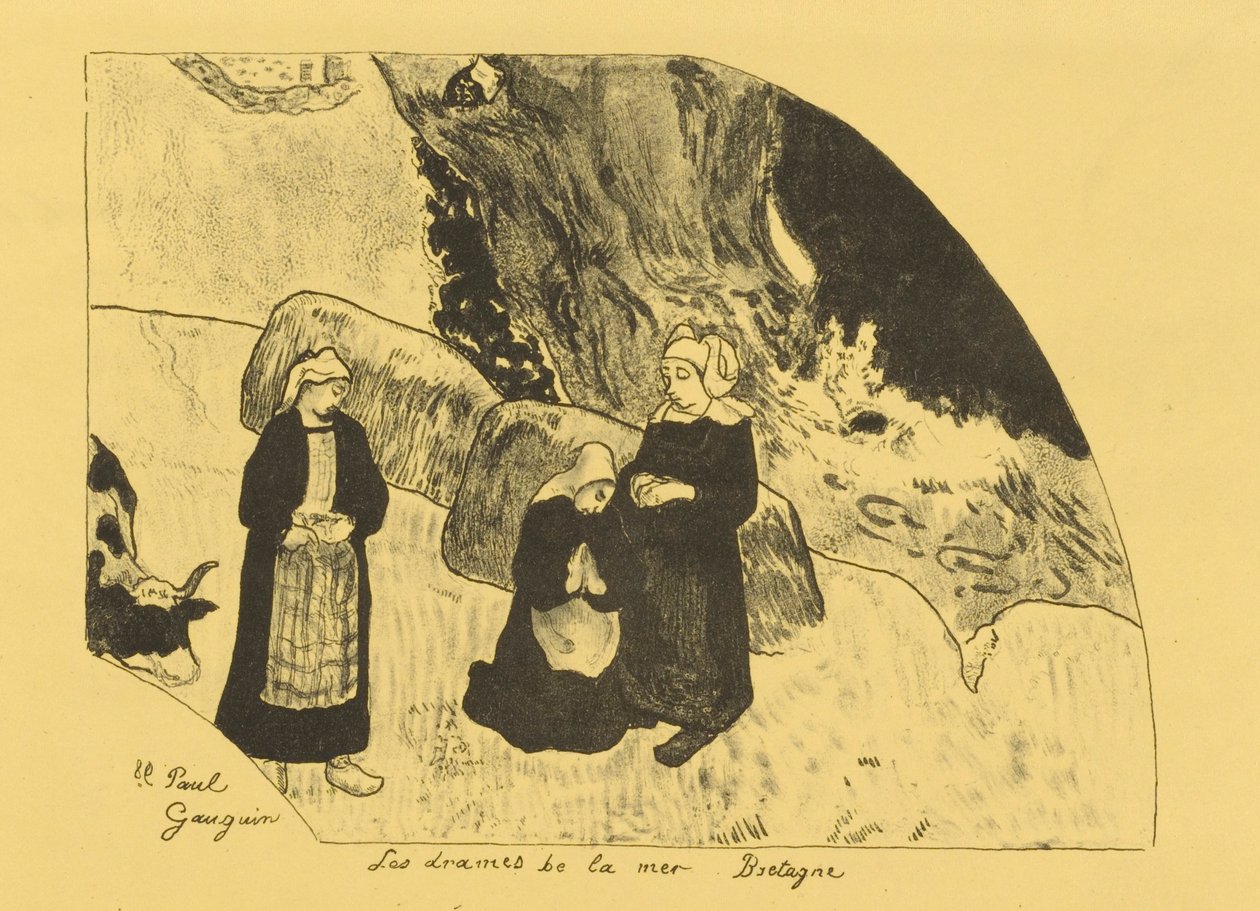 Havets dramaer - Bretagne av Paul Gauguin