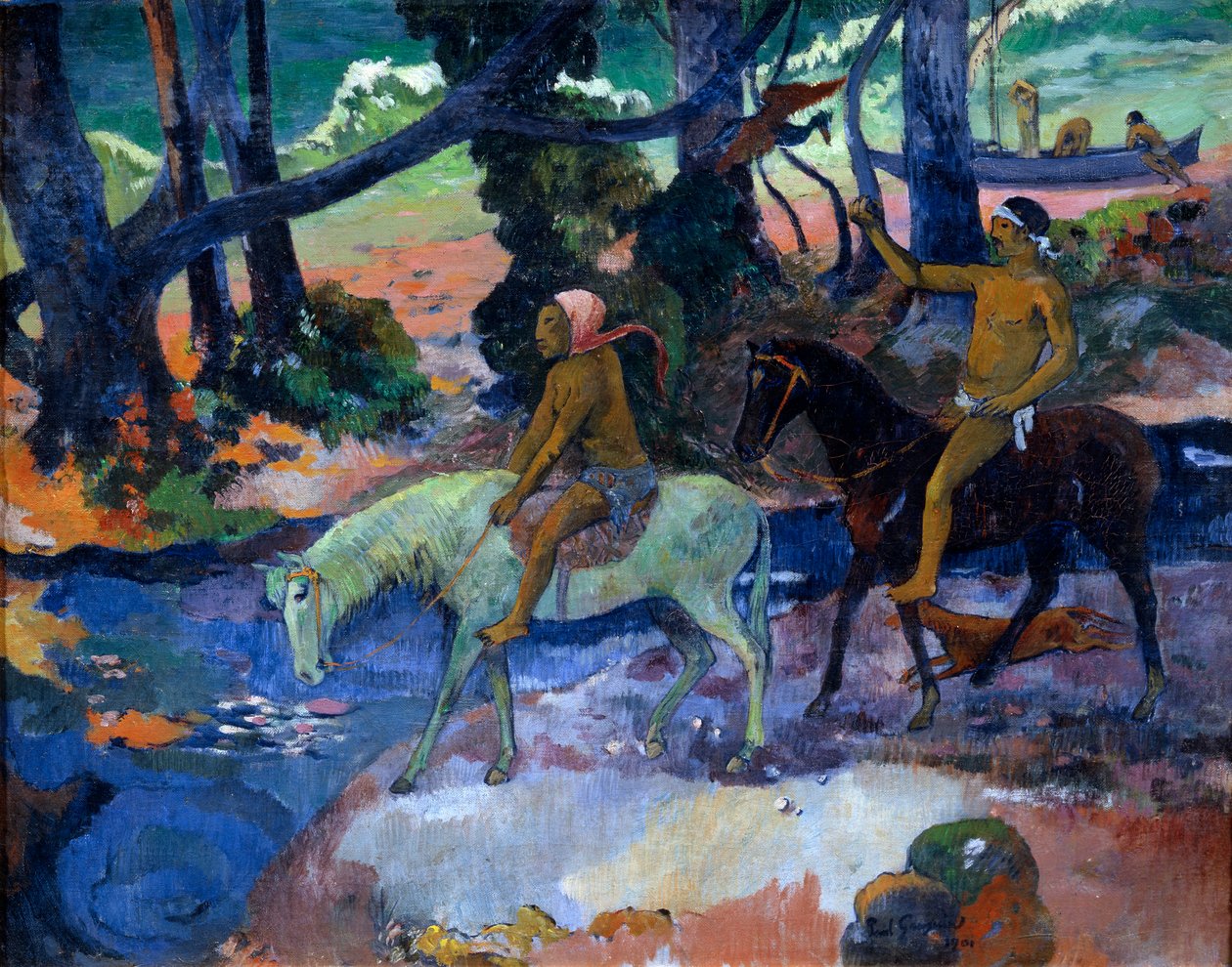 The Ford The Flight, 1901. av Paul Gauguin