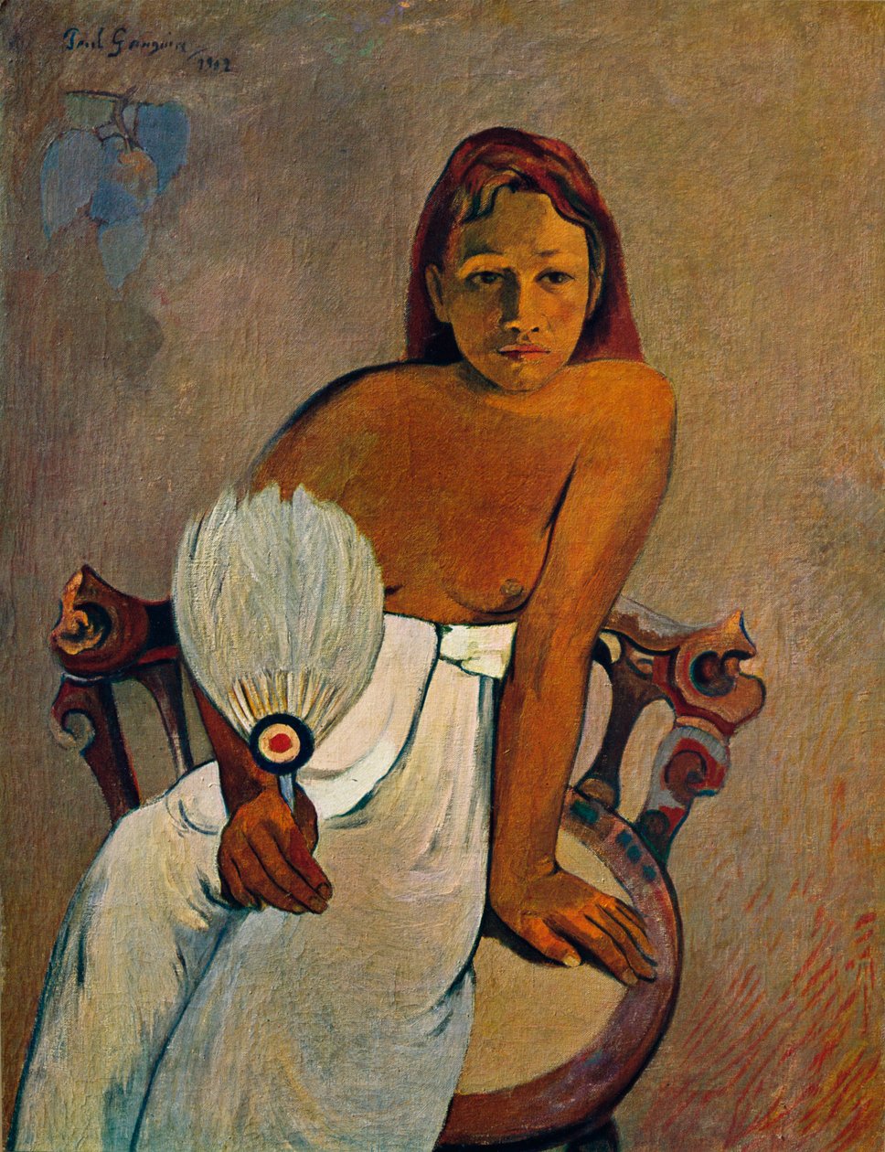 Jenta med en fan, 1902 av Paul Gauguin