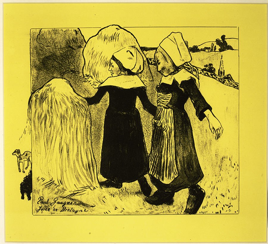 The Joys of Brittany, fra Volpini Suite: Dessins lithographiques, 1889., 1889. av Paul Gauguin