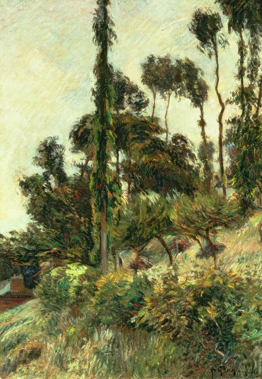 The Side of the Hill, 1884 av Paul Gauguin