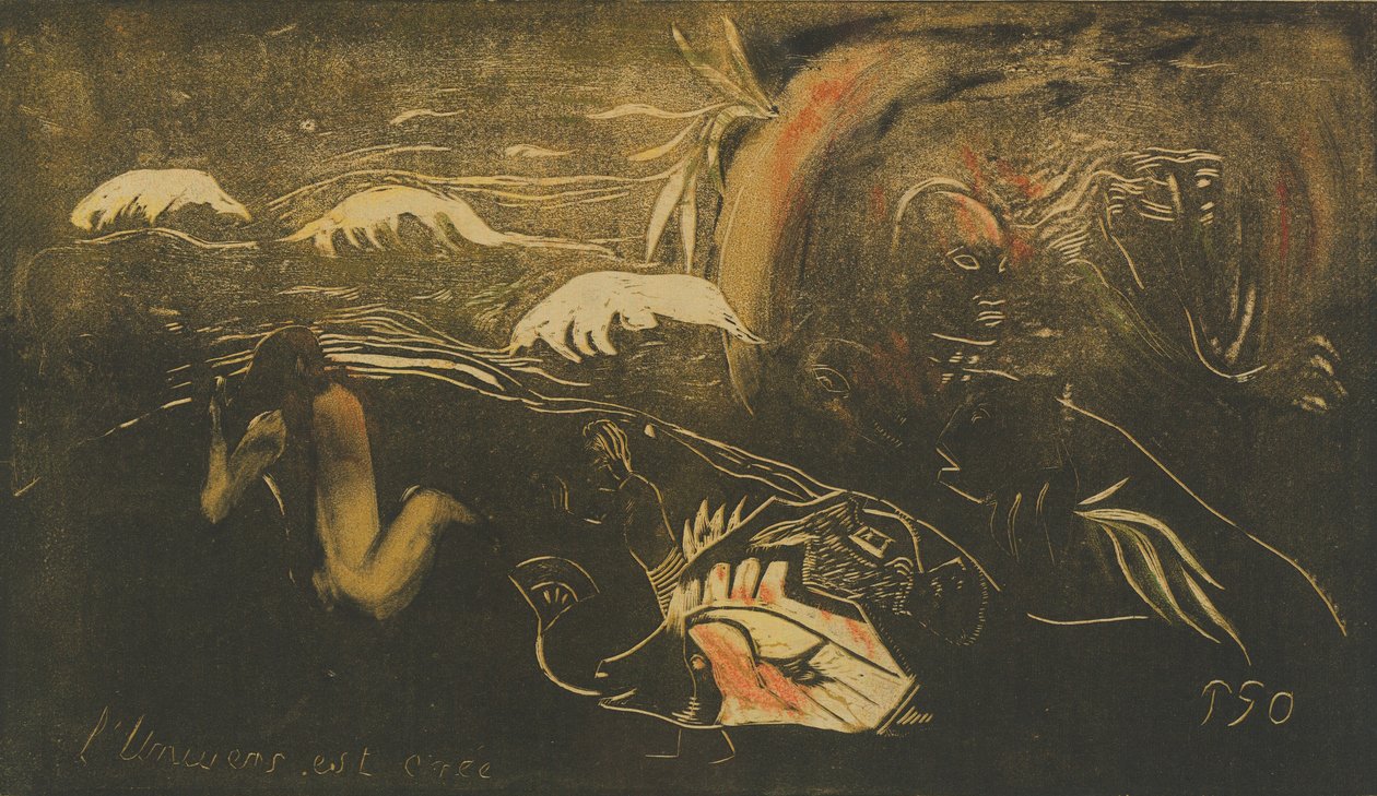 Universet er skapt Universet er skapt, ca. 1894. av Paul Gauguin