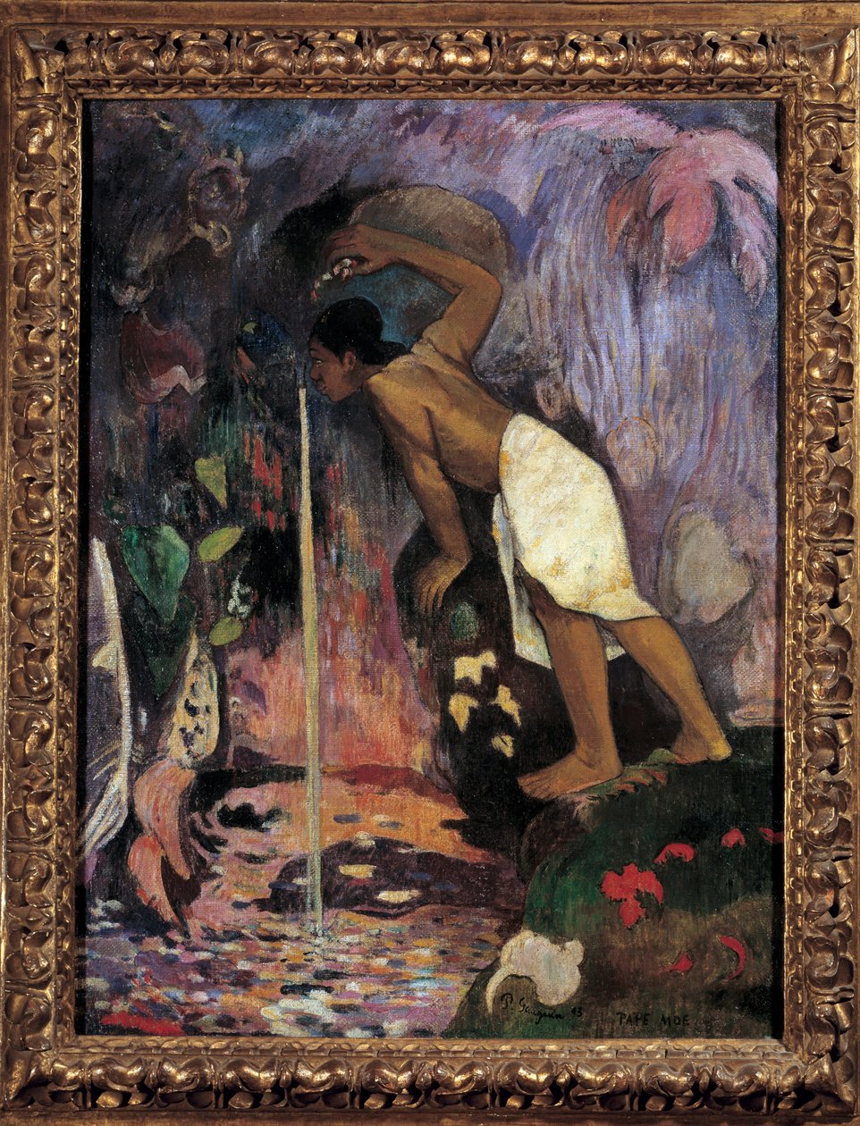 Det mystiske vannet (Papa Moe) Maleri av Paul Gauguin (1848-1903) 1893 Privat samling. av Paul Gauguin