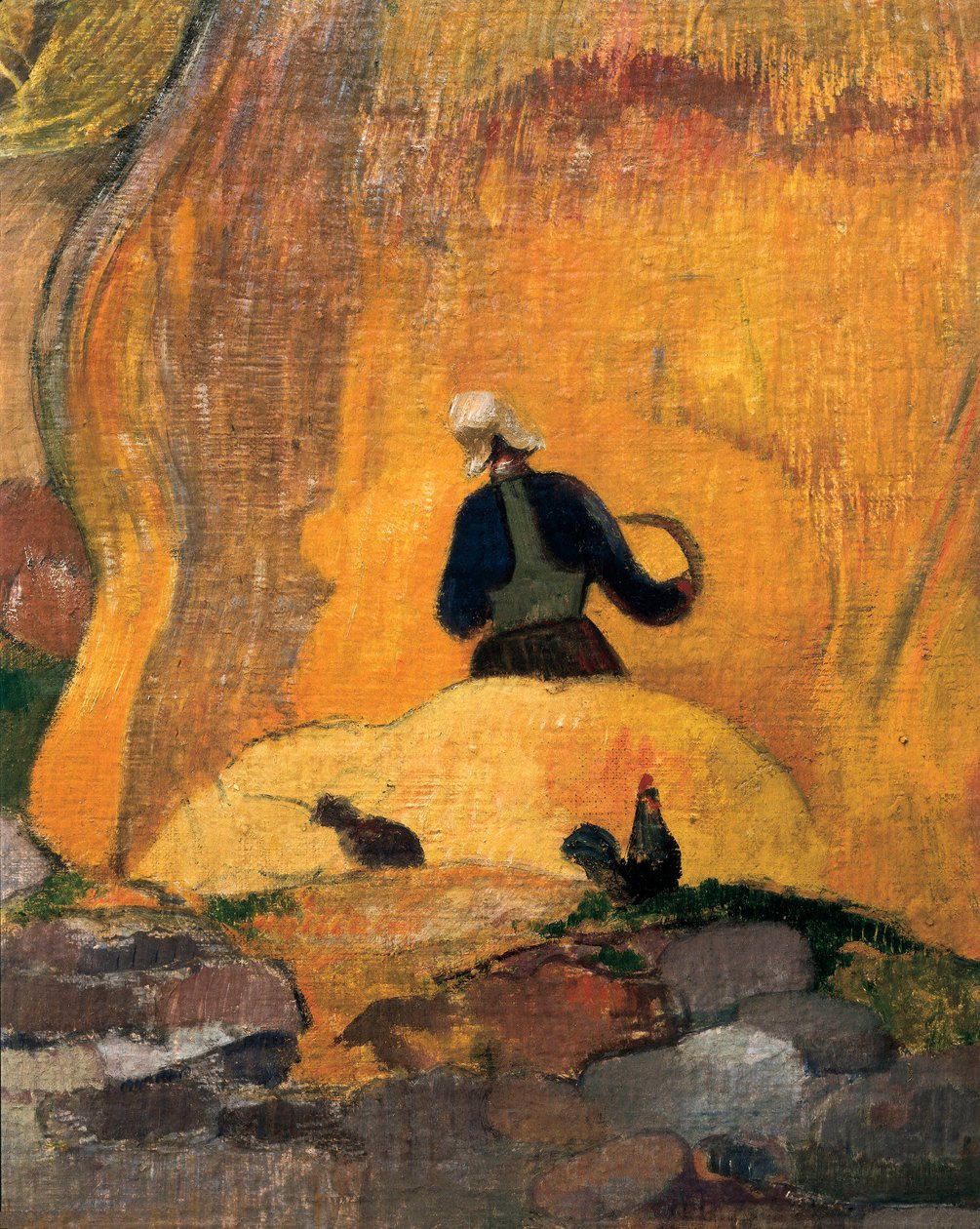 De gule kvernsteinene eller The Blonde Harvest (detalj) 1889 (olje på lerret) av Paul Gauguin
