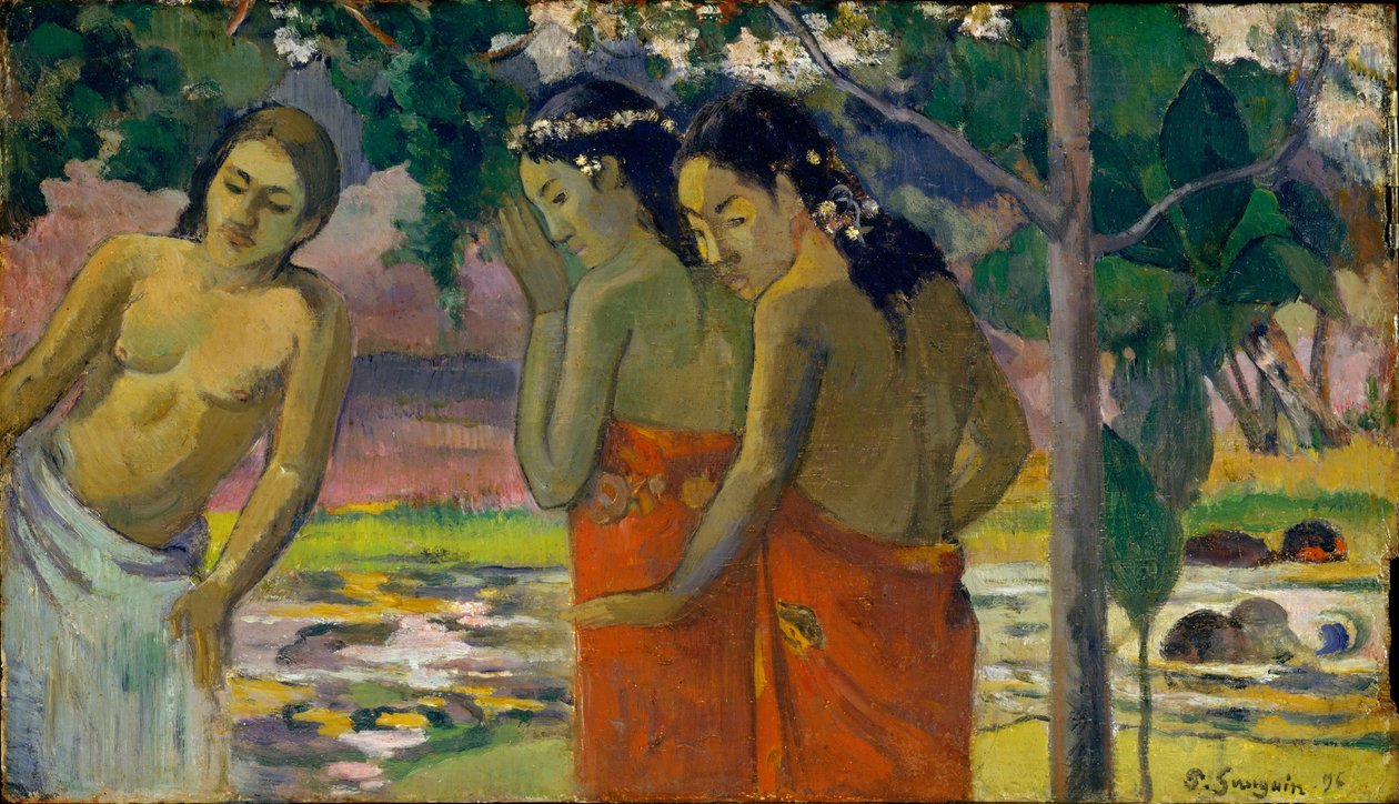 Tre tahitiske kvinner, 1896 av Paul Gauguin