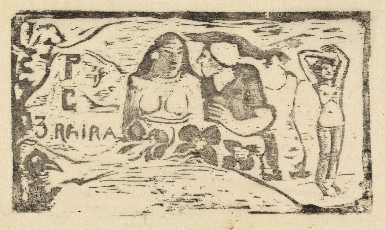 Tittelside for Le Sourire Tittel på smilet, i eller etter 1895. av Paul Gauguin