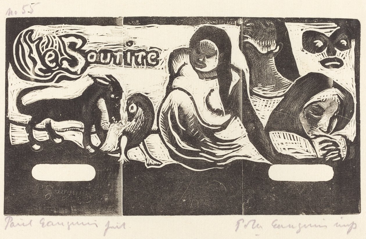Tittelside for Le Sourire Tittel på smilet, i eller etter 1895. av Paul Gauguin