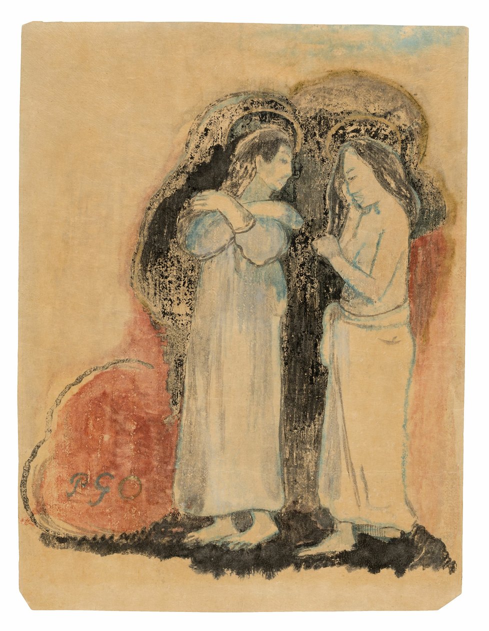 To stående tahitiske kvinner av Paul Gauguin