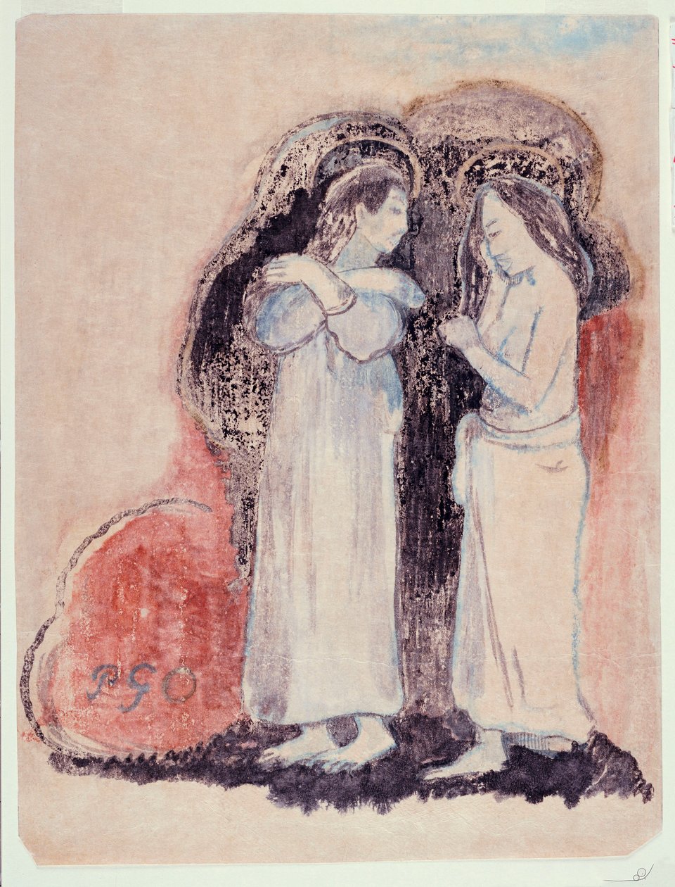 To stående tahitiske kvinner, 1894 av Paul Gauguin