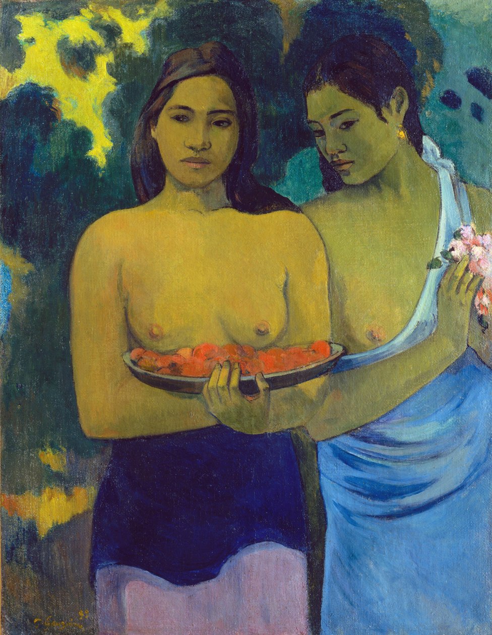 To Tahitianere av Paul Gauguin