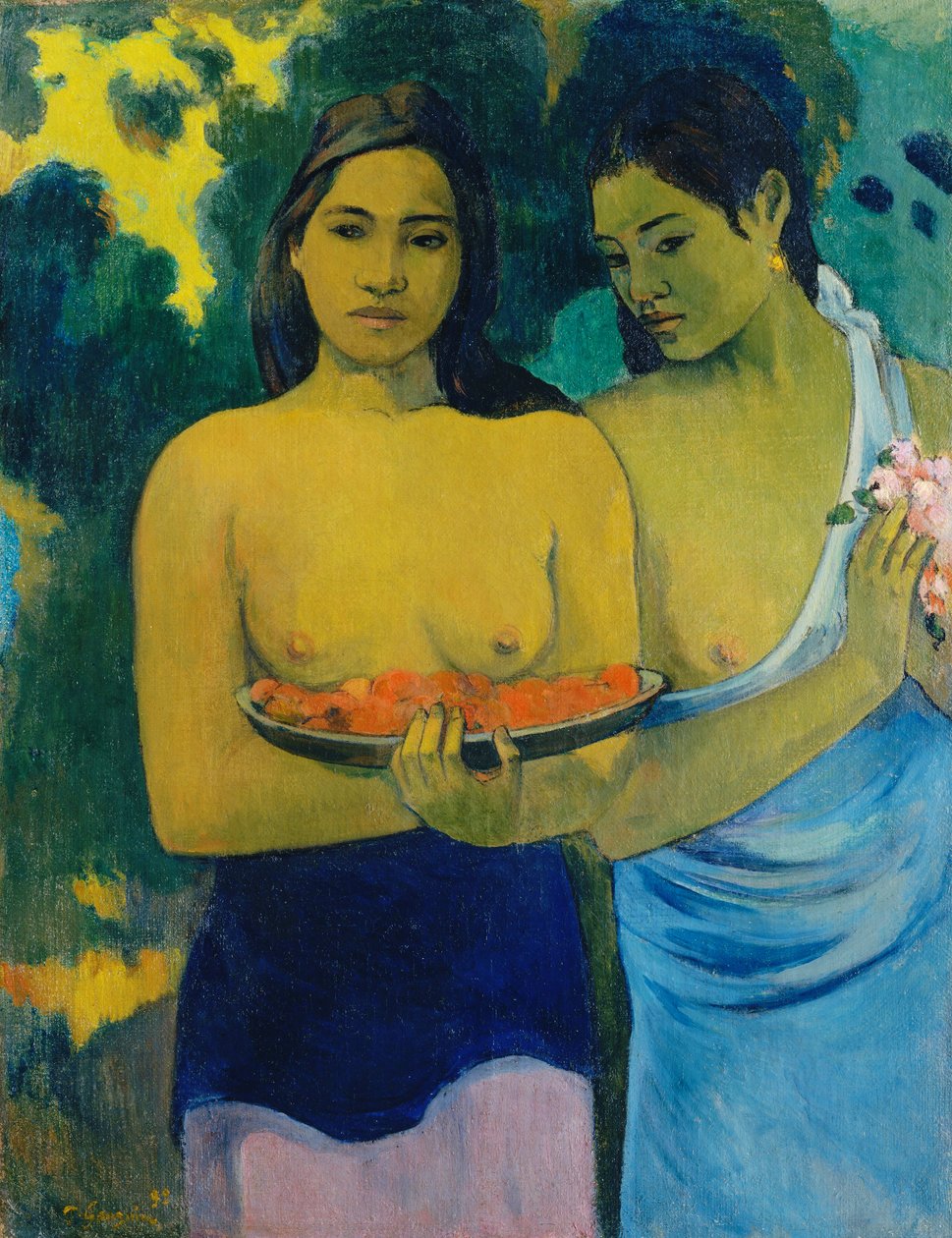 To tahitiske kvinner av Paul Gauguin