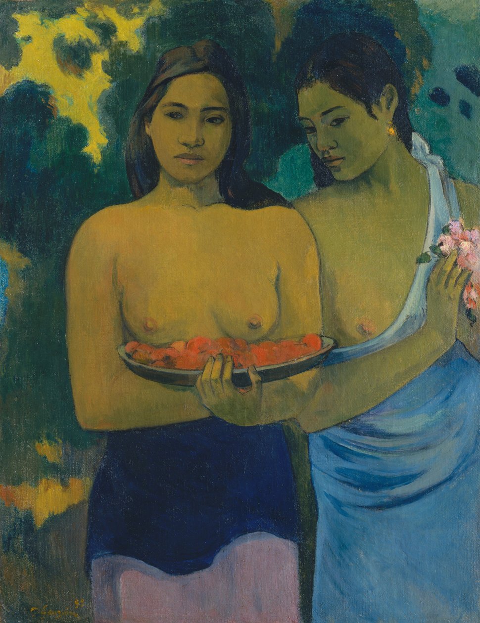 To tahitiske kvinner av Paul Gauguin