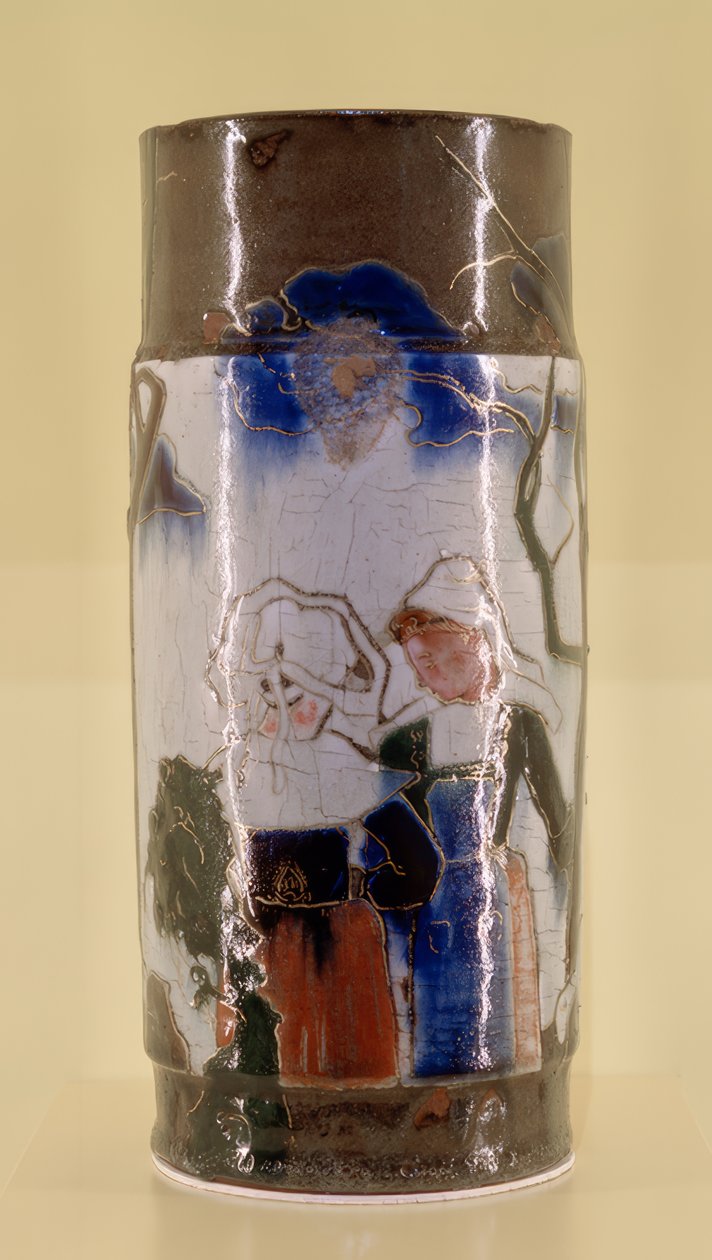 Vase med bretonske scener av Paul Gauguin