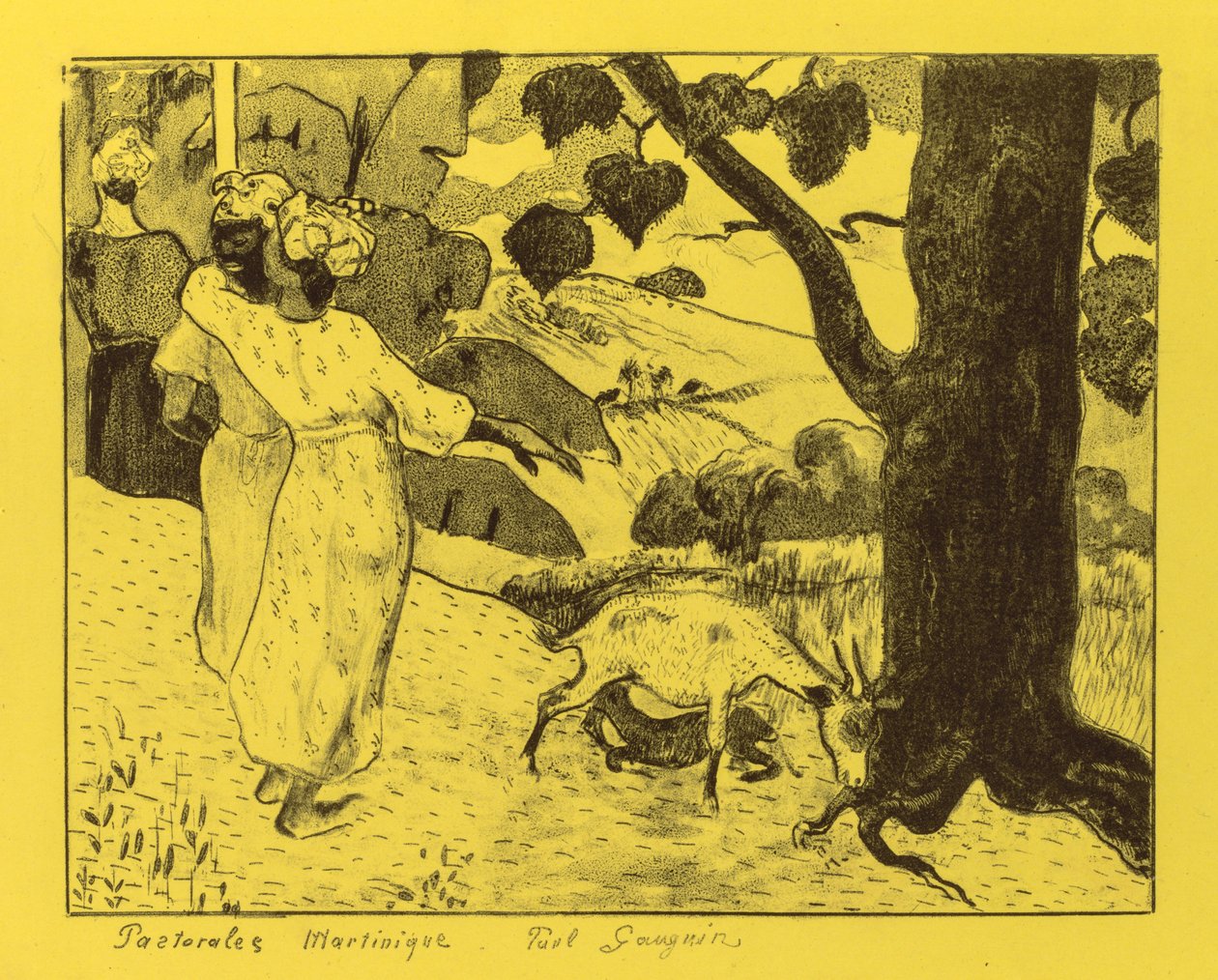Volpini Suite: Martinique Pastoral Pastorales Martinique, 1889. av Paul Gauguin