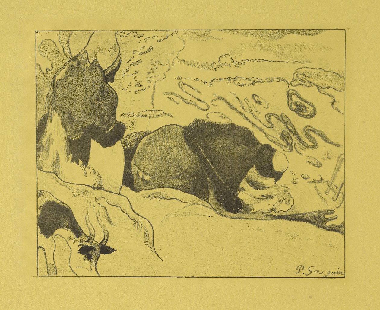 Vaskedamer, 1889 av Paul Gauguin