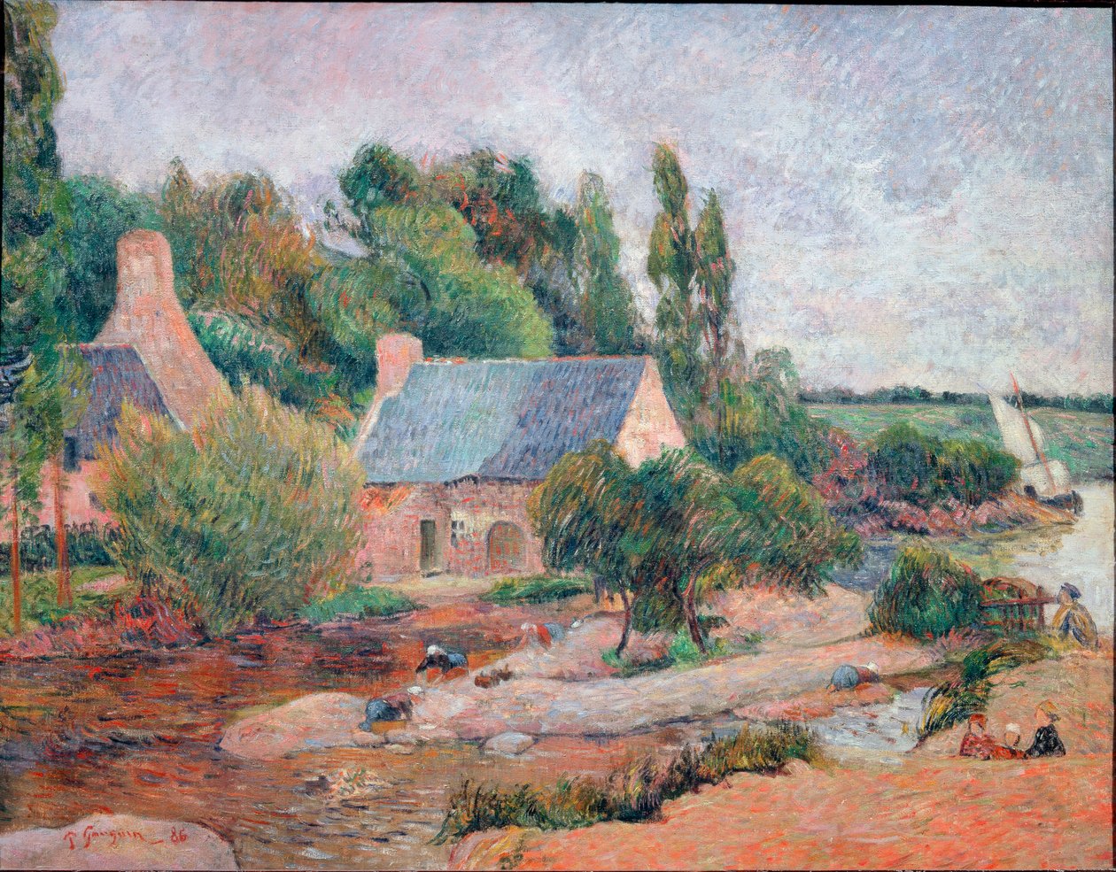 Vaskedamer på Pont-Aven av Paul Gauguin