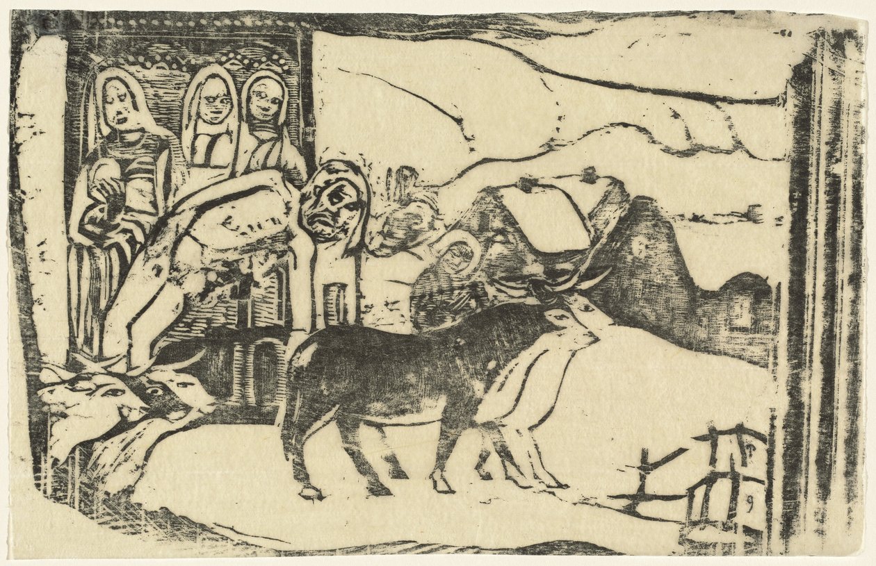 Wayside Shrine i Brittany Le calvaire Breton, i eller etter 1895. av Paul Gauguin