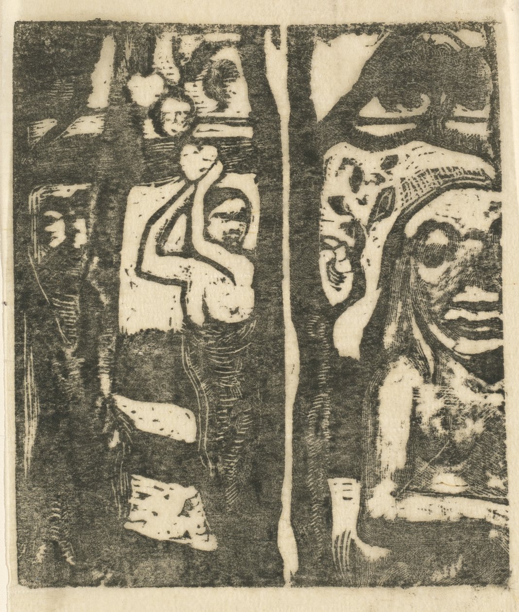 Woman Picking Fruit and the Savage Woman plukker frukt og oviri, 18941895. av Paul Gauguin