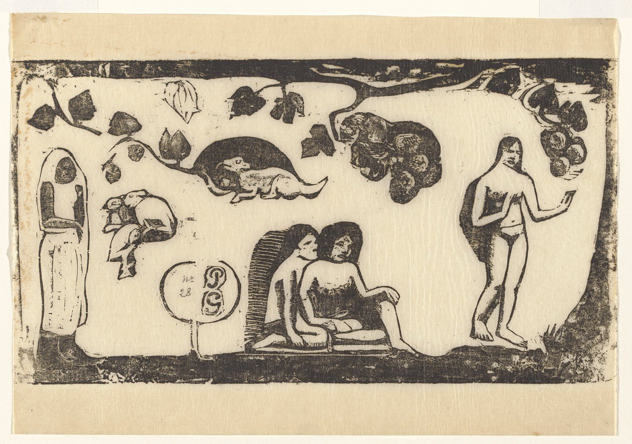 Kvinner, dyr og løvverk av Paul Gauguin