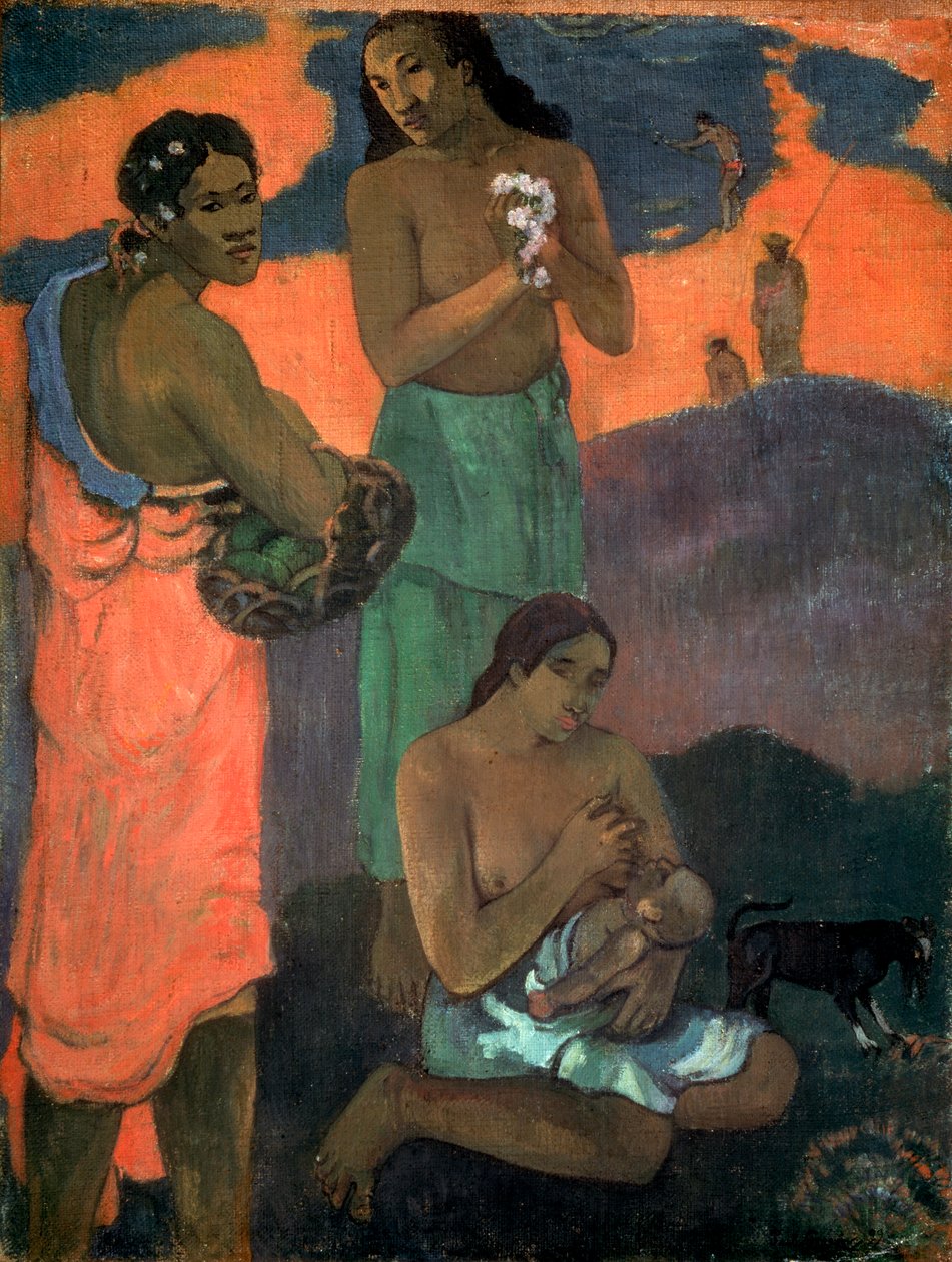 Kvinner på kysten The Motherhood, 1899 av Paul Gauguin