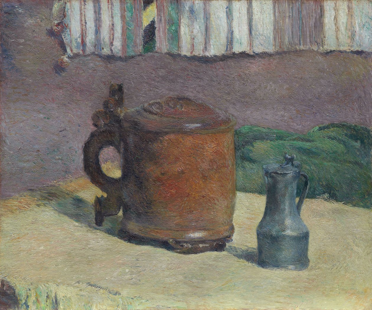 Wood Tankard og Metal Mugge av Paul Gauguin