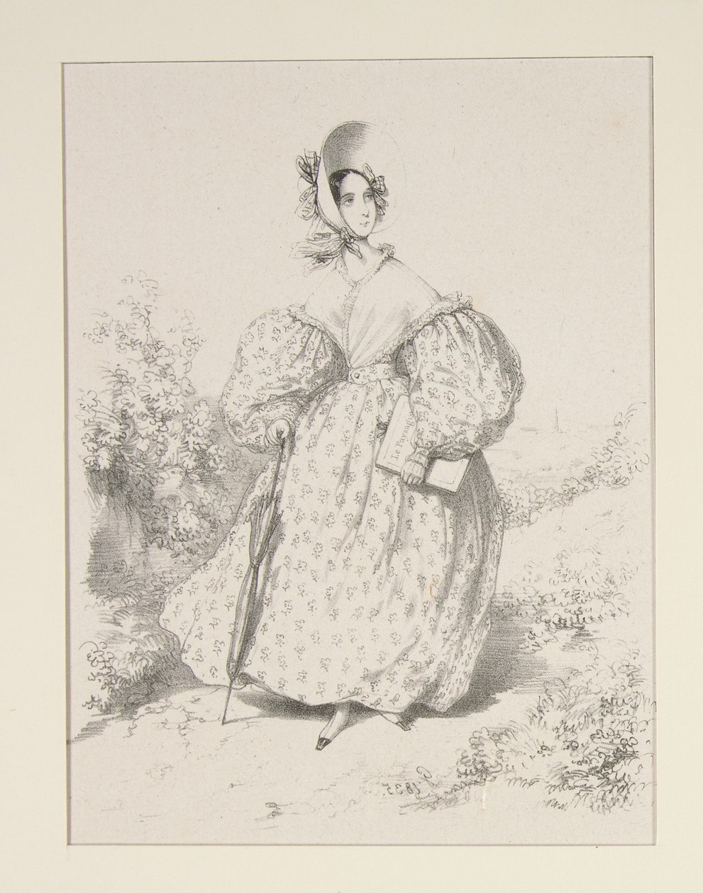 På landet. Huillet 1835. Kjole av jaconas,... av Paul Gavarni