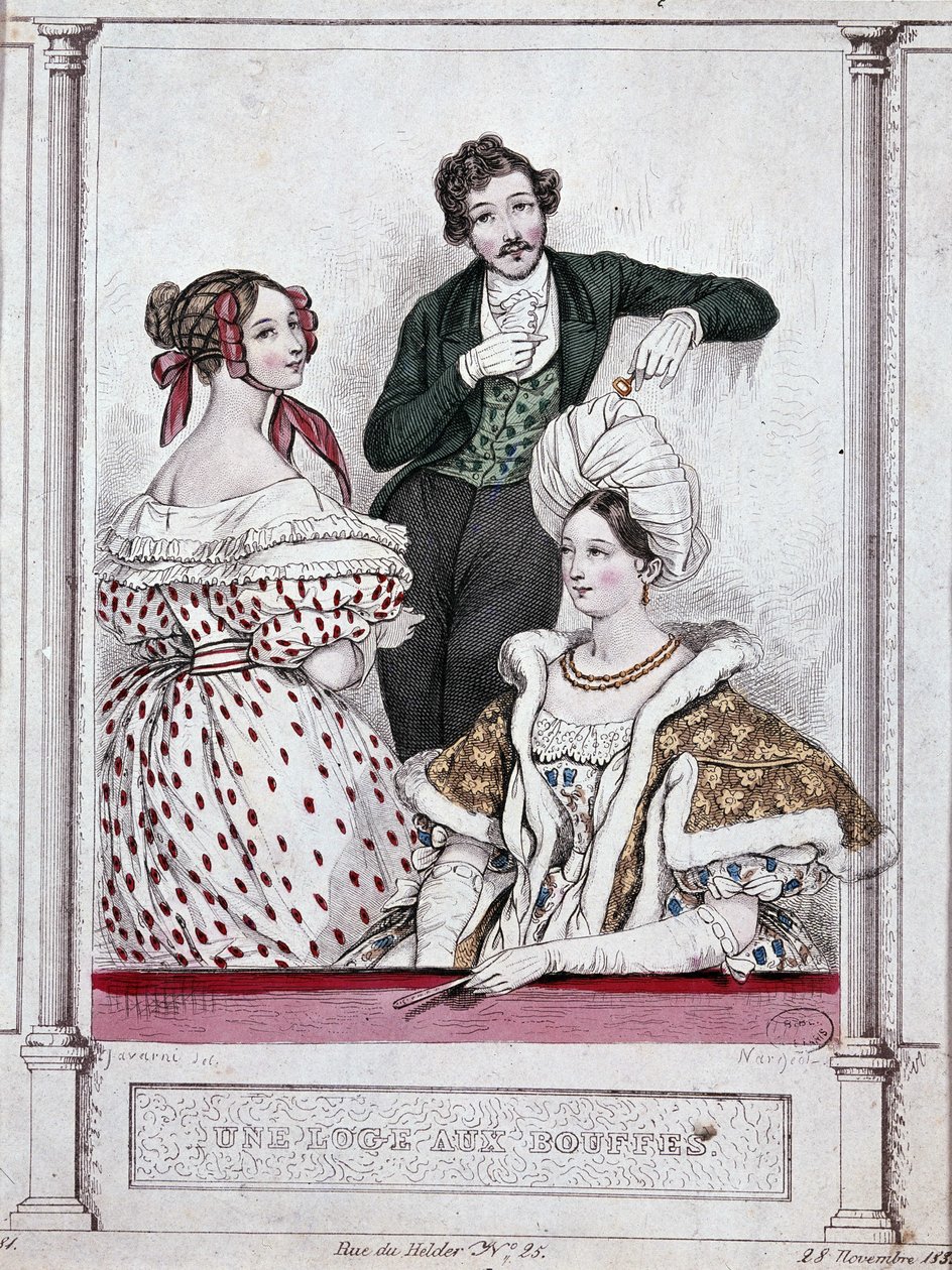 En hytte med bouffler, v.1835 - av Gavarni av Paul Gavarni