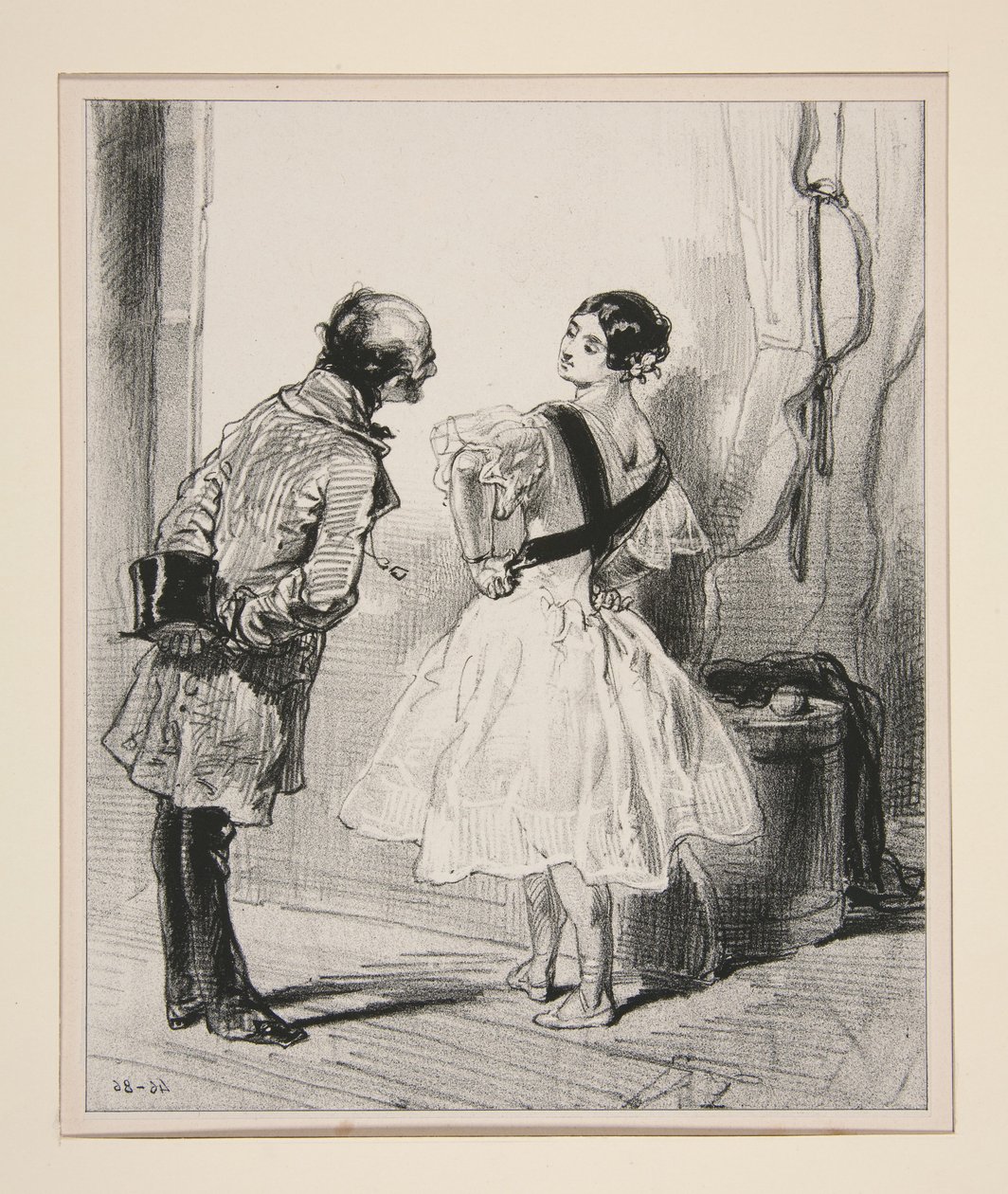 Ah! Mademoiselle, De utførte en piruett for oss... av Paul Gavarni