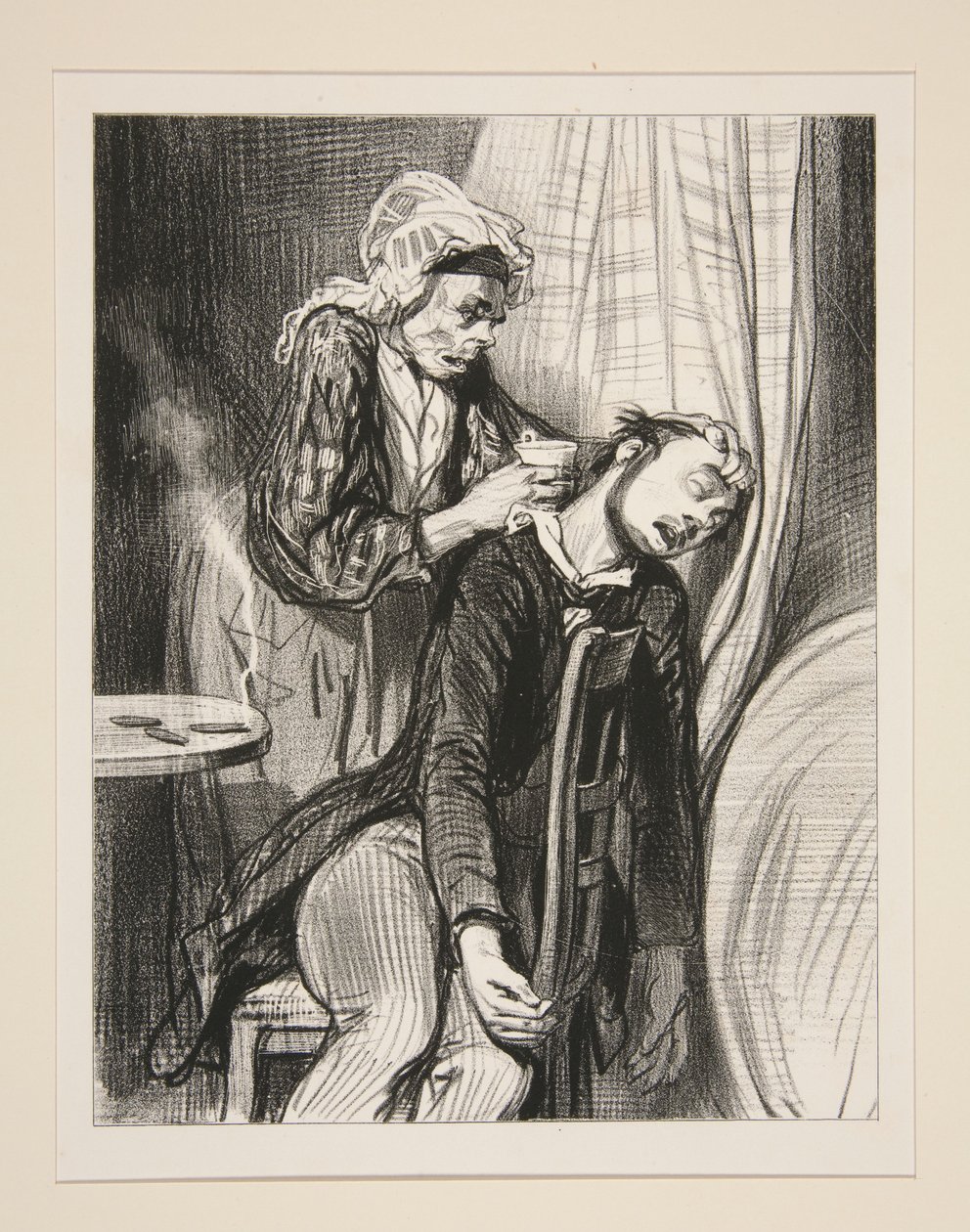 Alcibiade Cliquet ville røyke. av Paul Gavarni