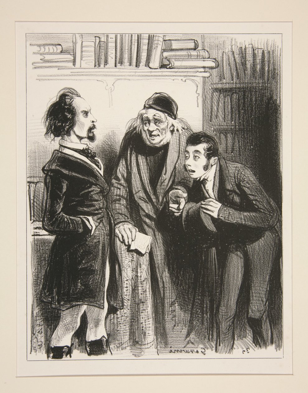 Alcibiade Cliquet bærer et brev... av Paul Gavarni