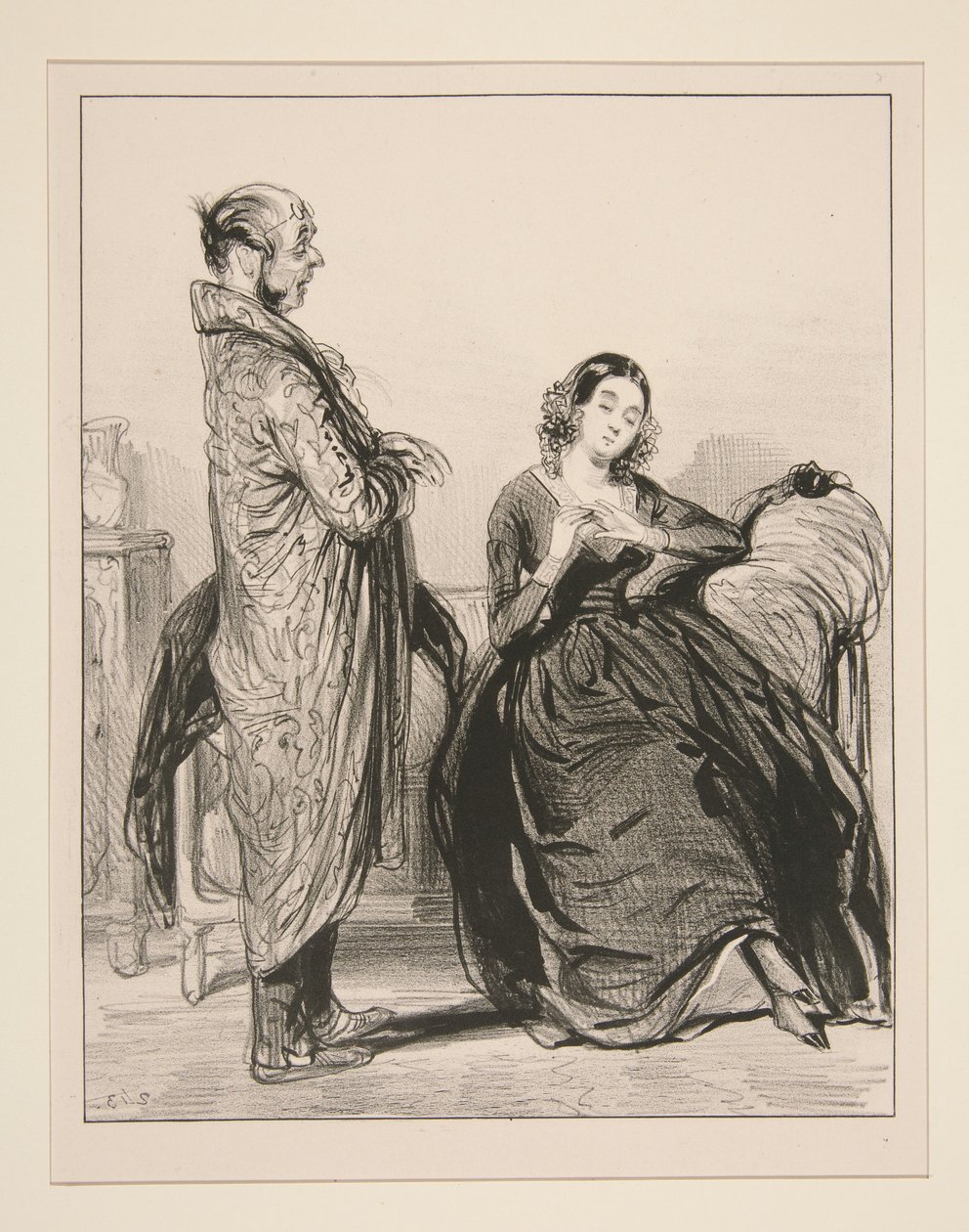 Gå på operaballet med Madame de Coquardeau, gå... av Paul Gavarni