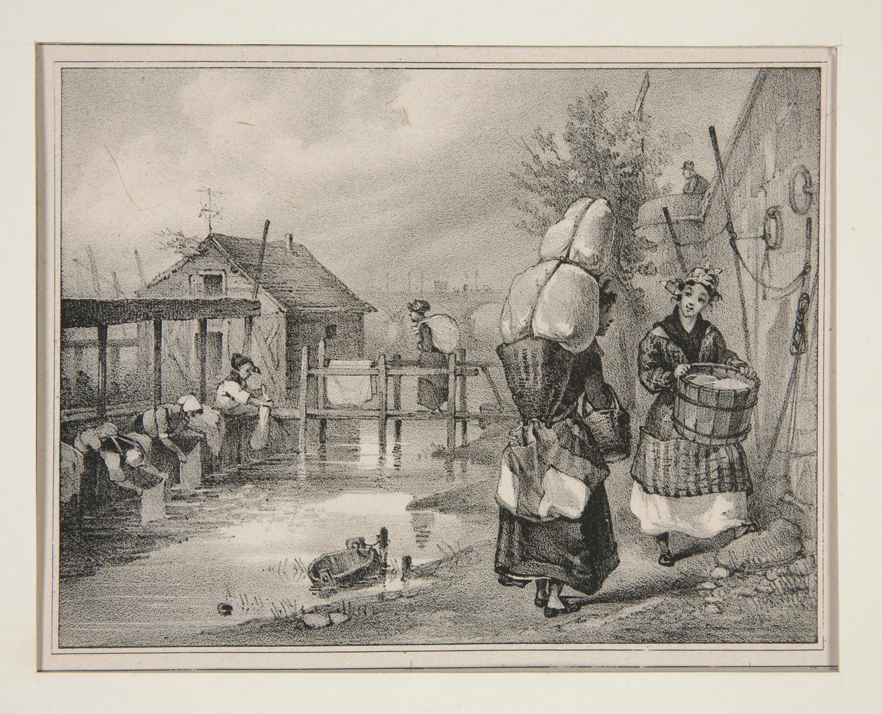 Vaskekoner av Paul Gavarni