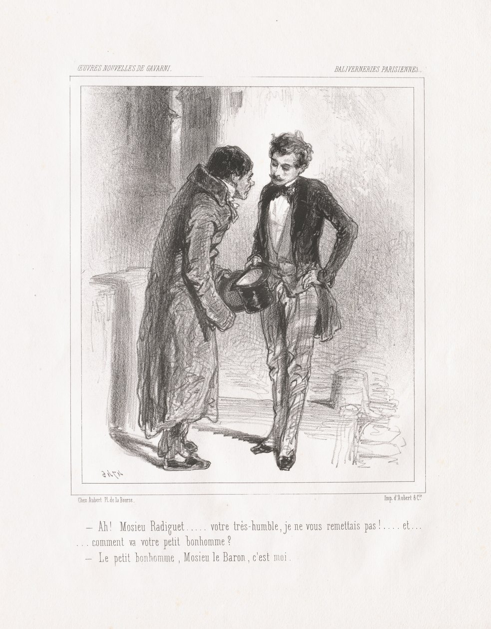 Parisisk tull: Ah! Monsieur Radiguet, 1847. av Paul Gavarni