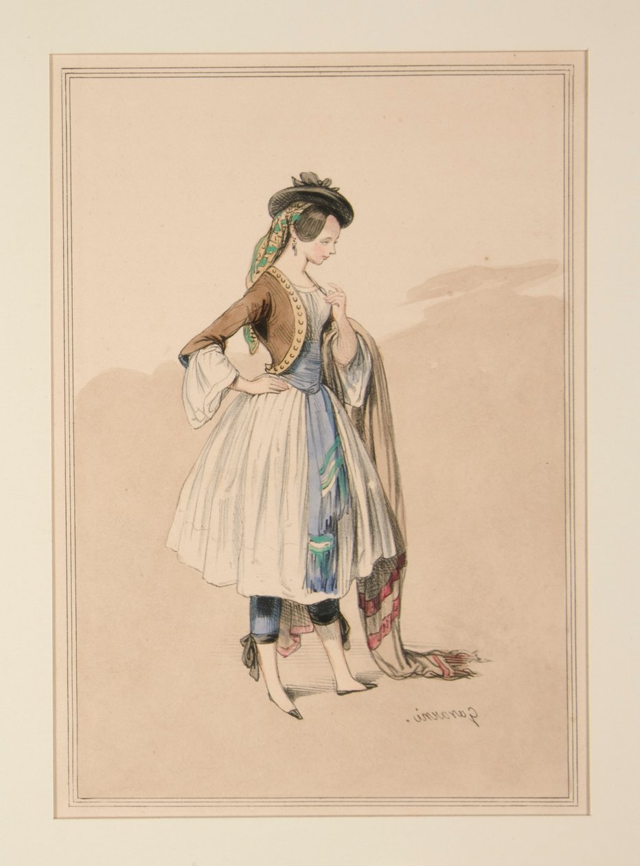 GAVARNI COSTUMES, utført av Moreau, av Paul Gavarni
