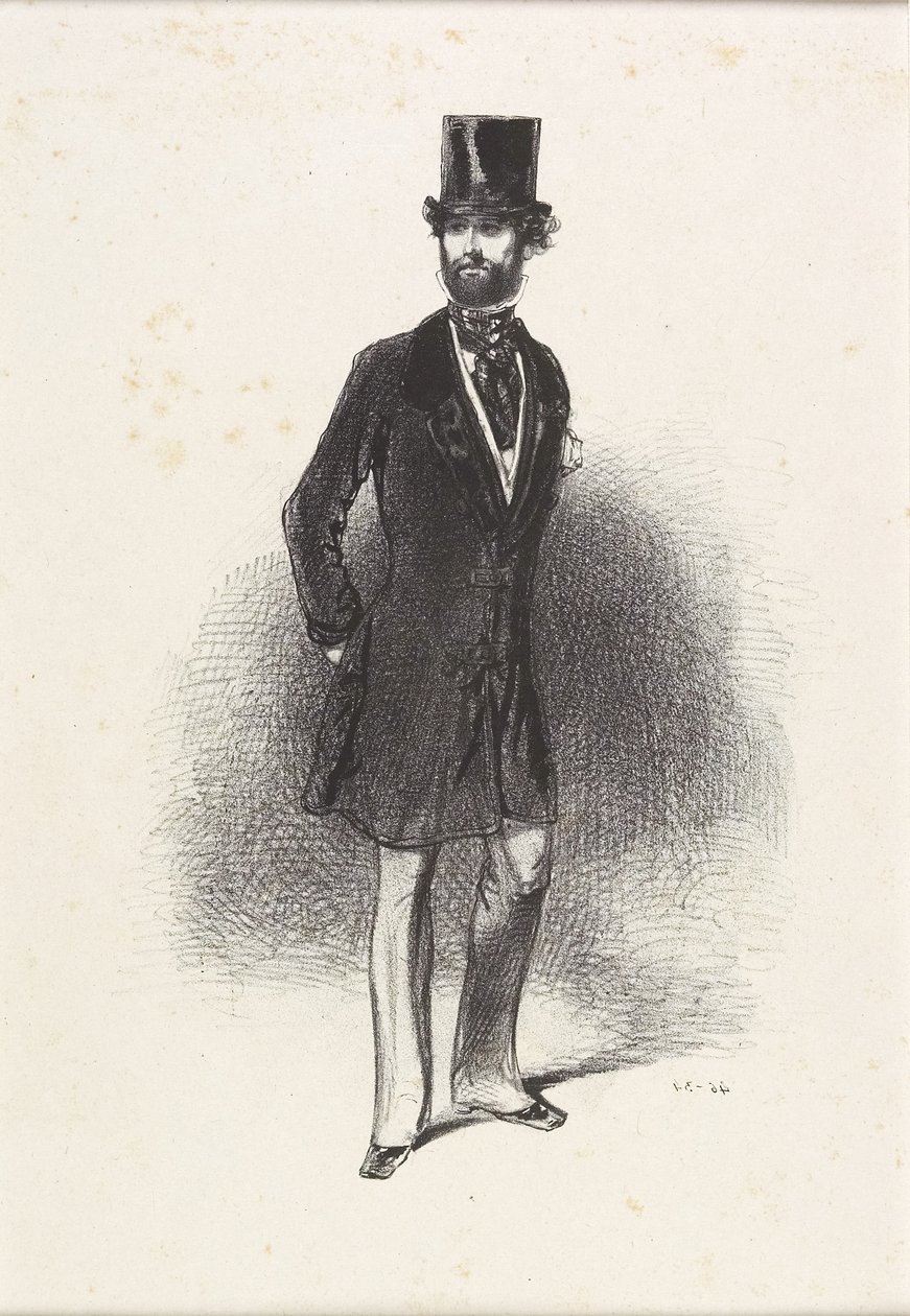 Vinterdrakt, av Humann, 1846 av Paul Gavarni