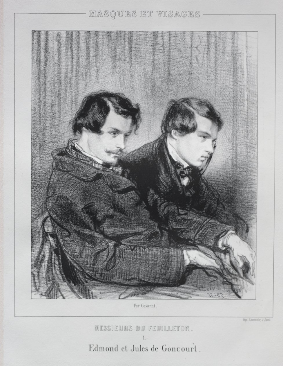 Edmond og Jules de Goncourt av Paul Gavarni