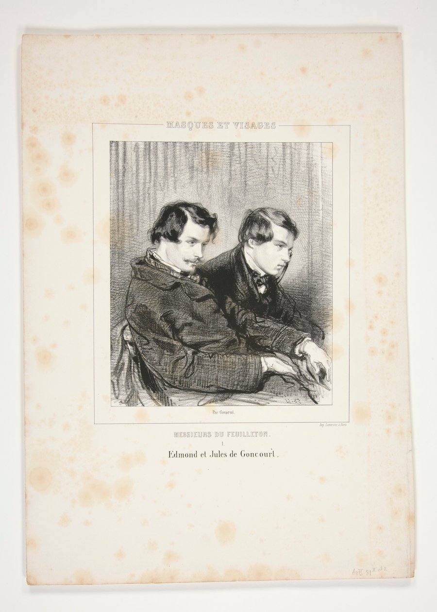 Edmond og Jules de Goncourt av Paul Gavarni