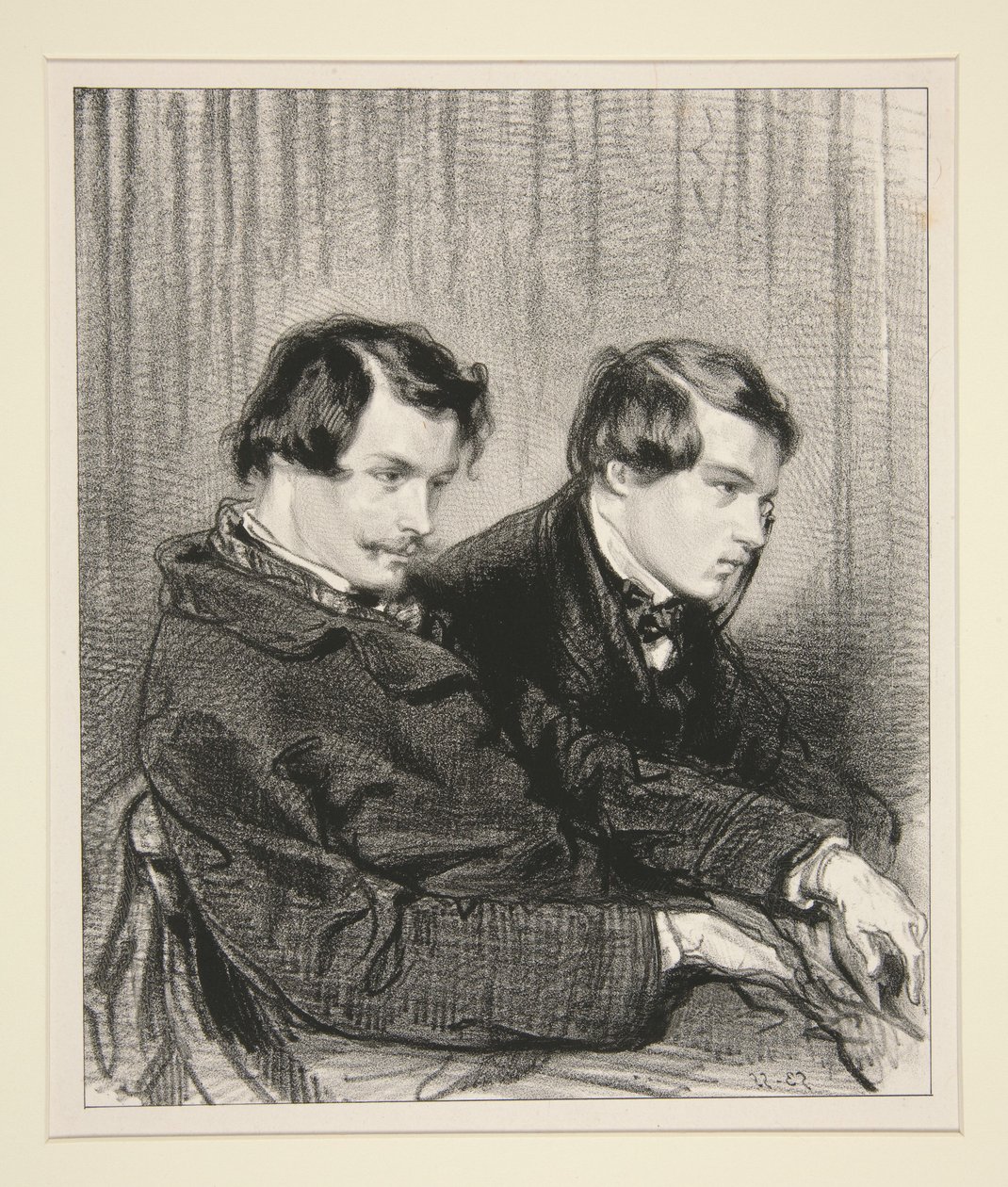 Edmond og Jules de Goncourt av Paul Gavarni