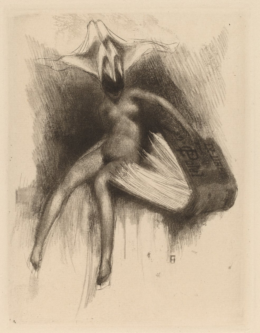 Eks Libris C. Patel av Paul Gavarni