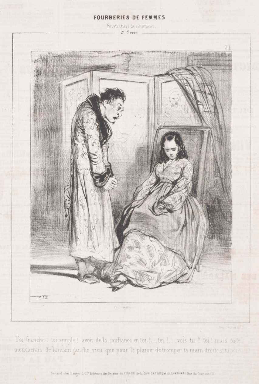 Deceptions of Women: In Matters of Sentiment, 1842. av Paul Gavarni